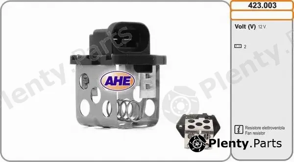 AHE 423.003 — Series resistor, electric motor (radiator fan)
