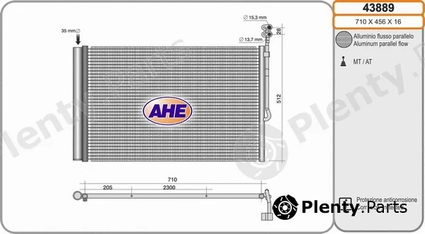 AHE 43889 — Condenser, air conditioning