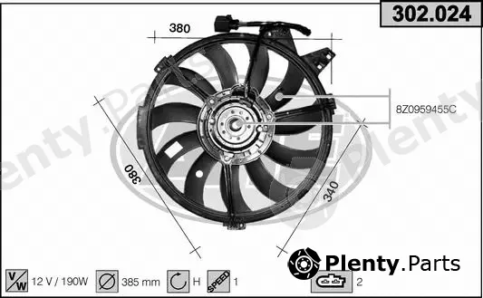 AHE 302.024 — Fan, engine cooling