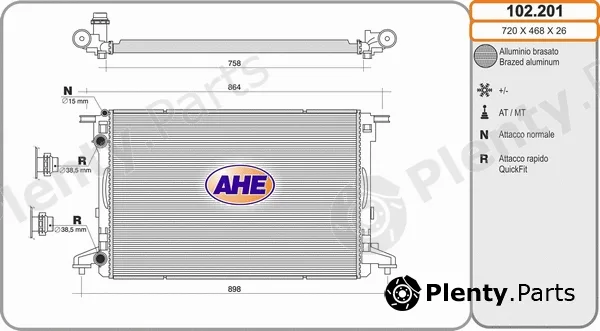 AHE 102.201 — Radiator, engine cooling