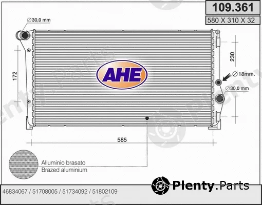 AHE 109.361 — Radiator, engine cooling
