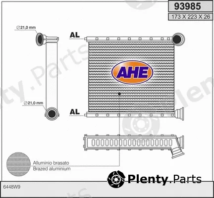 AHE 93985 — Heat Exchanger, interior heating