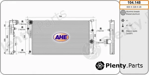 AHE 104.148 — Radiator, engine cooling