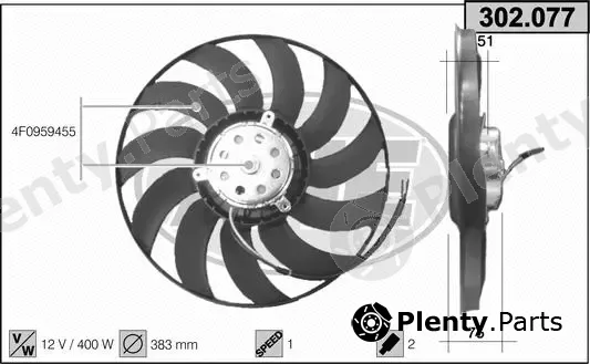 AHE 302.077 — Fan, engine cooling