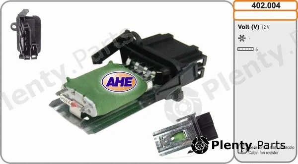AHE 402.004 — Series resistor, electric motor (radiator fan)