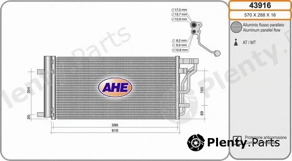 AHE 43916 — Condenser, air conditioning