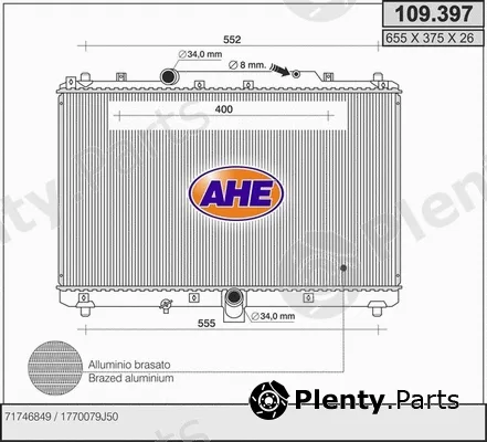 AHE 109.397 — Radiator, engine cooling