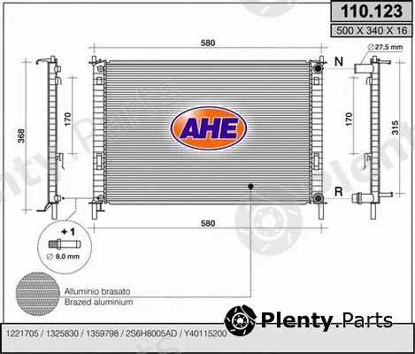 AHE 110.123 — Radiator, engine cooling