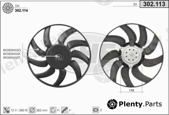 AHE 302.113 — Fan, engine cooling