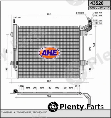 AHE 43520 — Condenser, air conditioning