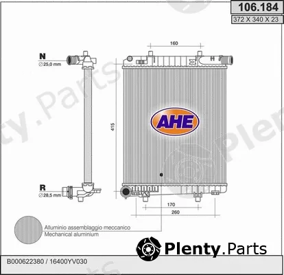 AHE 106.184 — Radiator, engine cooling