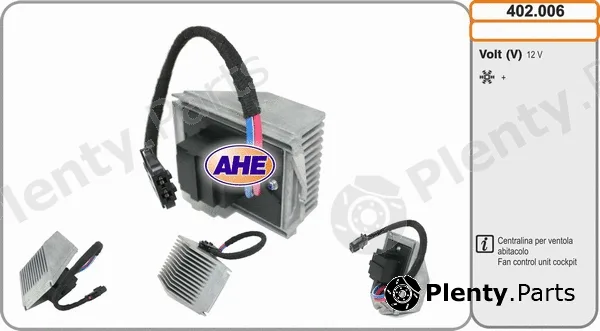 AHE 402.006 — Series resistor, electric motor (radiator fan)
