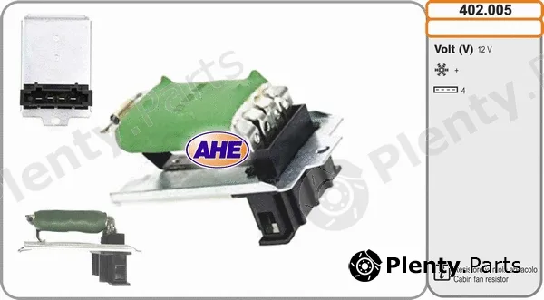 AHE 402.005 — Series resistor, electric motor (radiator fan)