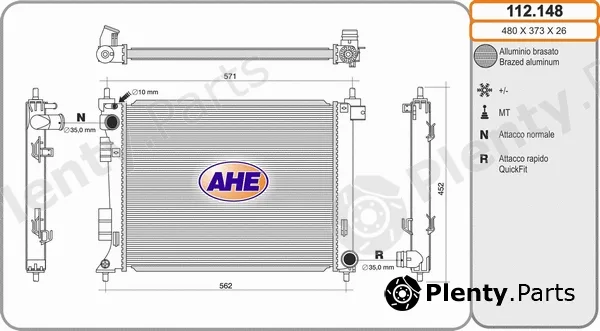 AHE 112.148 — Radiator, engine cooling