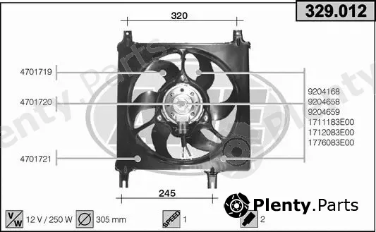 AHE 329.012 — Fan, engine cooling