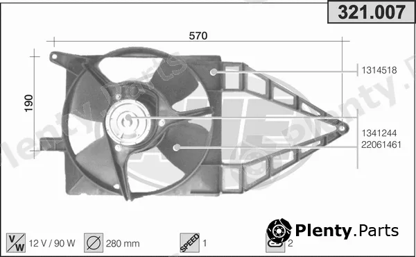 AHE 321.007 — Fan, engine cooling