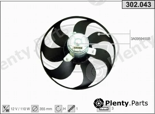 AHE 302.043 — Fan, engine cooling