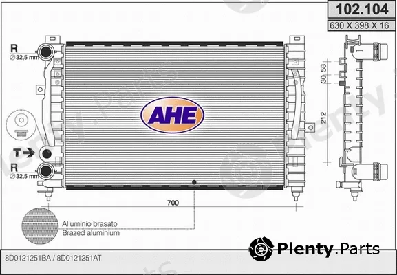 AHE 102.104 — Radiator, engine cooling