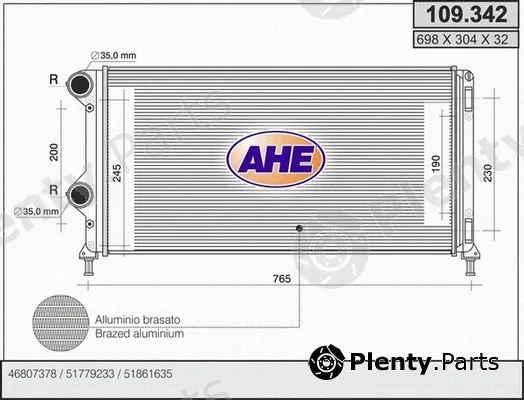 AHE 109.342 — Radiator, engine cooling
