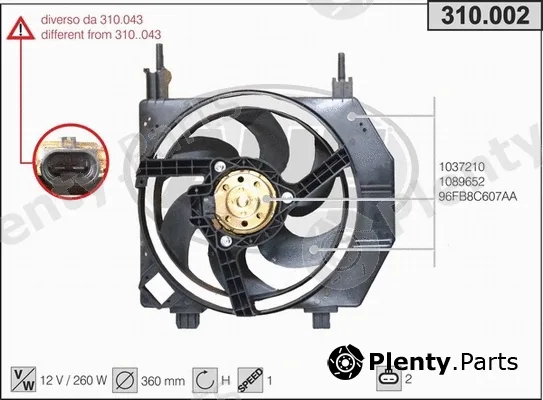 AHE 310.002 — Fan, engine cooling