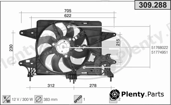 AHE 309.288 — Fan, engine cooling