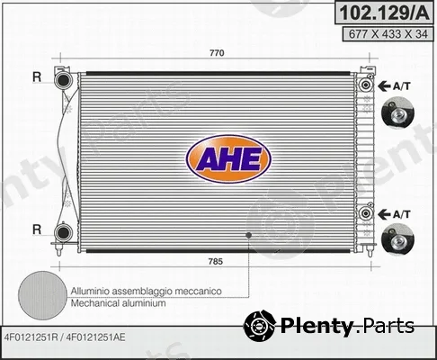 AHE 102.129/A — Radiator, engine cooling