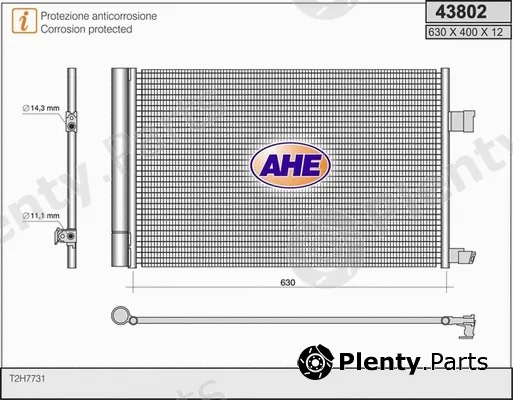 AHE 43802 — Condenser, air conditioning