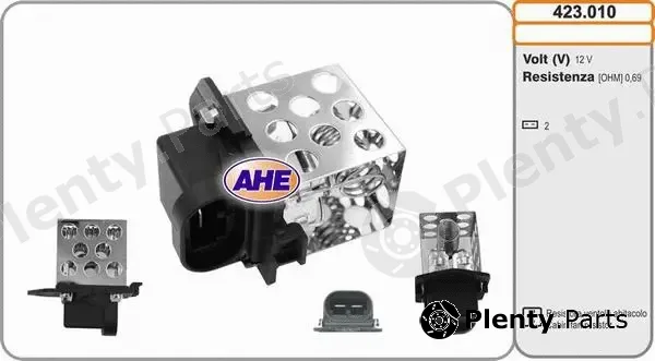 AHE 423.010 — Series resistor, electric motor (radiator fan)