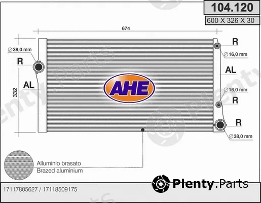 AHE 104.120 — Radiator, engine cooling