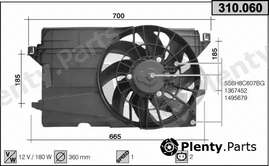 AHE 310.060 — Fan, engine cooling