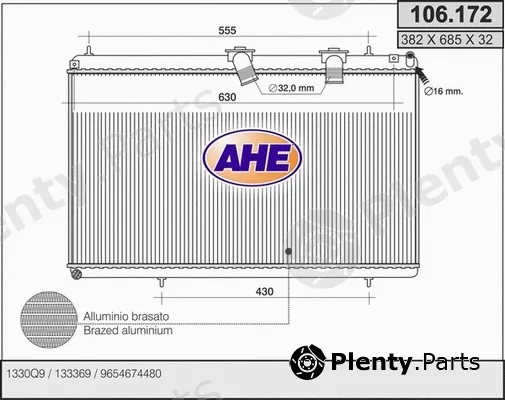 AHE 106.172 — Radiator, engine cooling
