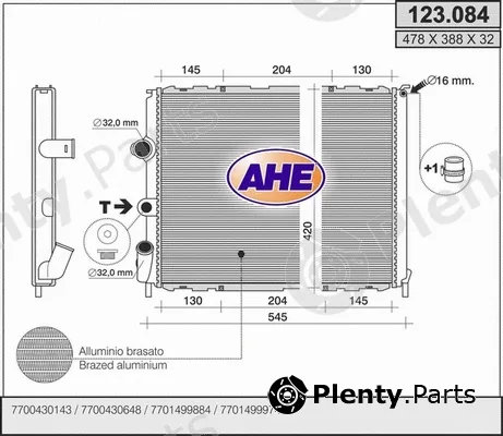 AHE 123.084 — Radiator, engine cooling