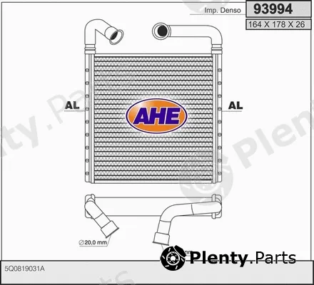 AHE 93994 — Heat Exchanger, interior heating