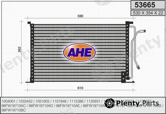 AHE 53665 — Condenser, air conditioning
