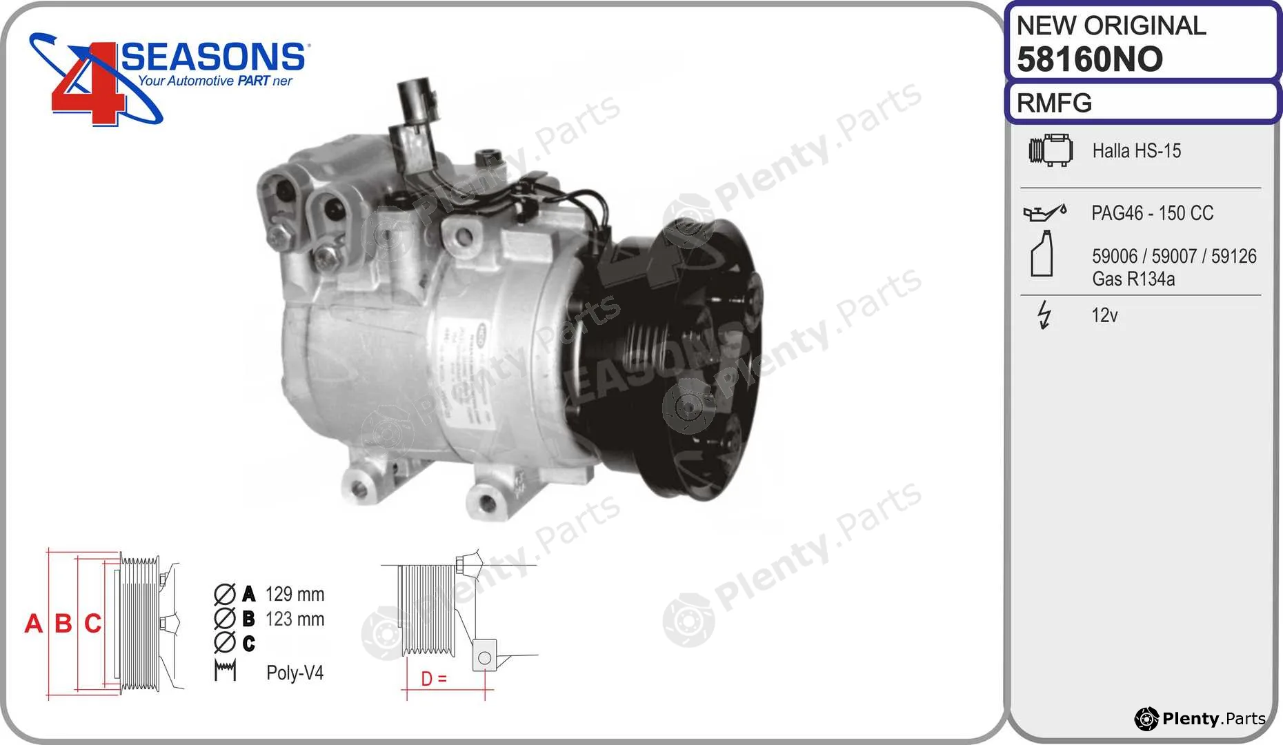 AHE 58160NO — Compressor, air conditioning