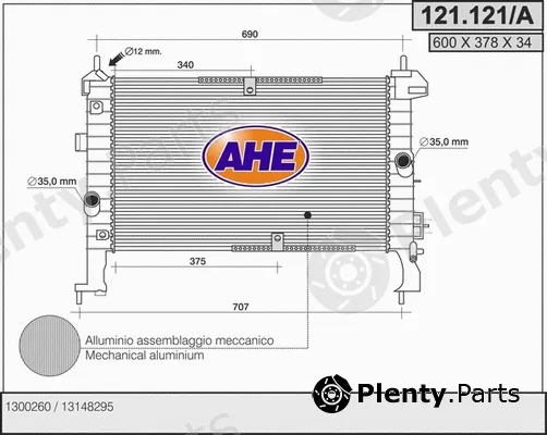AHE 121.121/A — Radiator, engine cooling