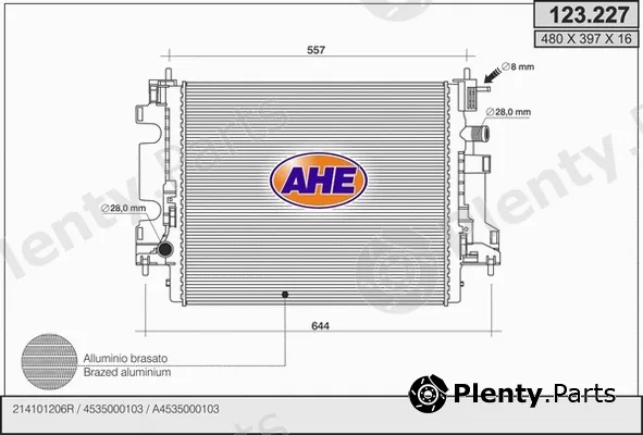 AHE 123.227 — Radiator, engine cooling