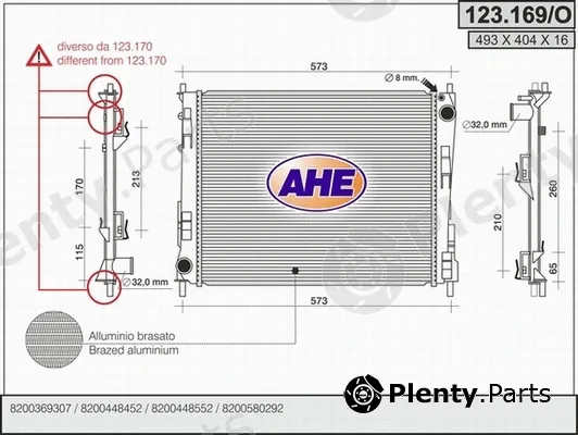 AHE 123.169/O — Radiator, engine cooling
