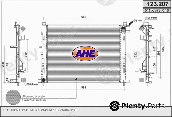 AHE 123.207 — Radiator, engine cooling