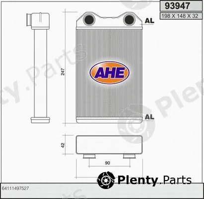 AHE 93947 — Heat Exchanger, interior heating