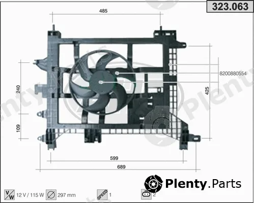 AHE 323.063 — Fan, engine cooling