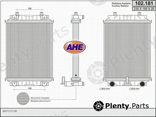 AHE 102.181 — Radiator, engine cooling