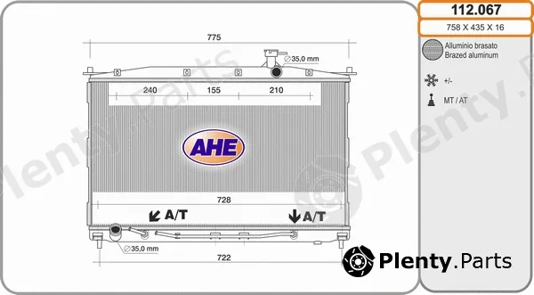 AHE 112.067 — Radiator, engine cooling
