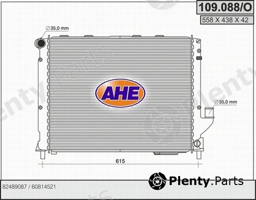 AHE 109.088/O — Radiator, engine cooling