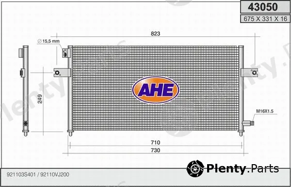 AHE 43050 — Condenser, air conditioning