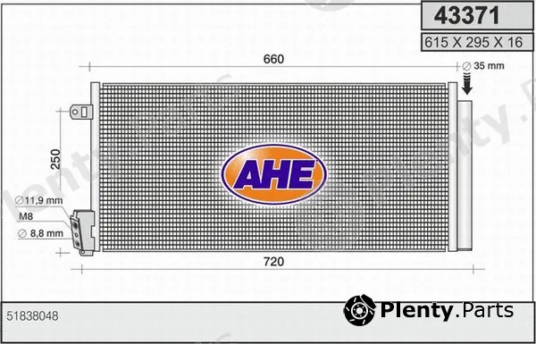 AHE 43371 — Condenser, air conditioning