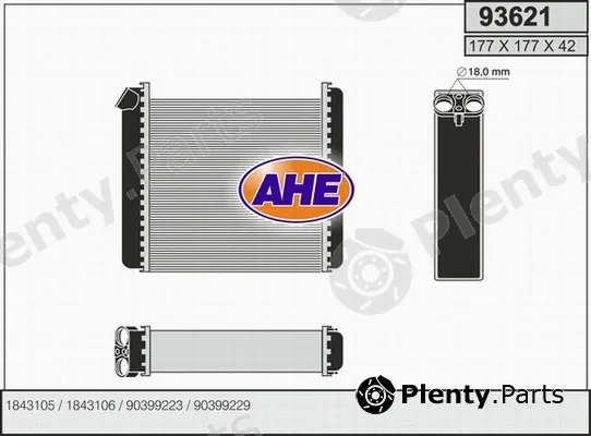 AHE 93621 — Heat Exchanger, interior heating