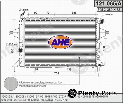 AHE 121.065/A — Radiator, engine cooling