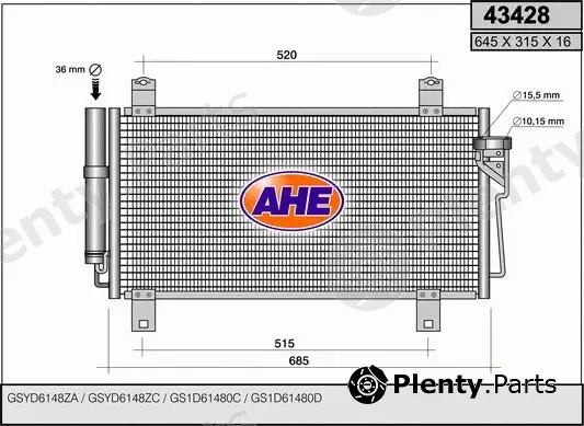 AHE 43428 — Condenser, air conditioning