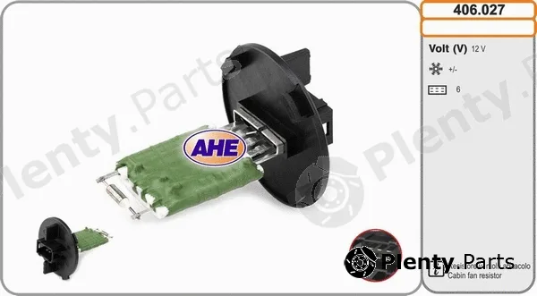 AHE 406.027 — Series resistor, electric motor (radiator fan)